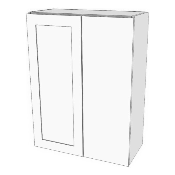 Wall corner blind right cabinet. 21" to 33" wide 12" deep, 36" high. Door on left with 12" blind panel on right. Designed to install 3" away from wall corner. Modifying cabinet width modifies door width. Panel size will stay the same. 3 adjustable shelves.