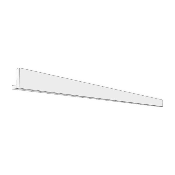 Crown base L-shaped moulding. 4" high, 2 1/2" deep, 95 1/2" long. Required if adding a decorative crown. Finished on front and bottom.